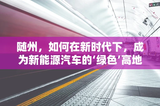 随州，如何在新时代下，成为新能源汽车的‘绿色’高地？