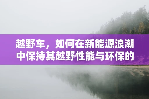 越野车，如何在新能源浪潮中保持其越野性能与环保的平衡？