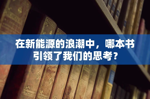 在新能源的浪潮中，哪本书引领了我们的思考？