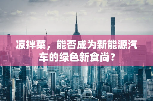 凉拌菜，能否成为新能源汽车的绿色新食尚？