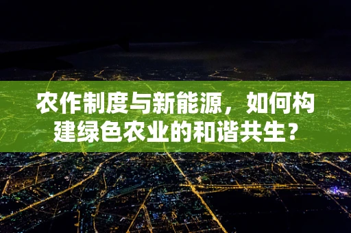 农作制度与新能源，如何构建绿色农业的和谐共生？