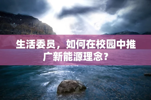 生活委员，如何在校园中推广新能源理念？