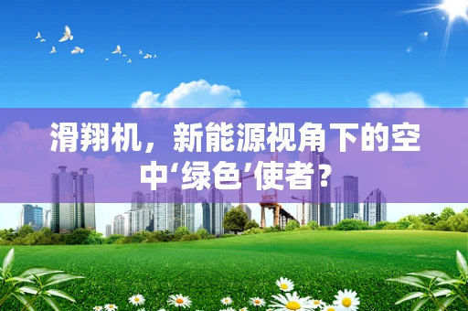 滑翔机，新能源视角下的空中‘绿色’使者？