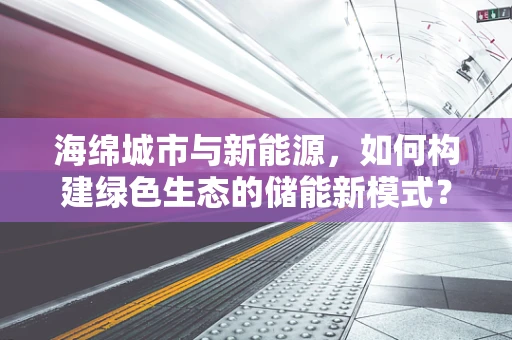 海绵城市与新能源，如何构建绿色生态的储能新模式？
