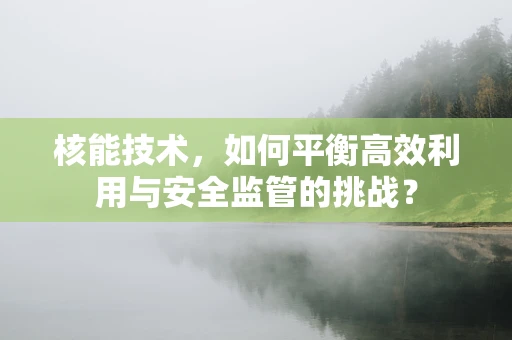 核能技术，如何平衡高效利用与安全监管的挑战？