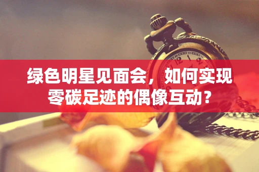 绿色明星见面会，如何实现零碳足迹的偶像互动？
