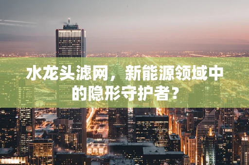 水龙头滤网，新能源领域中的隐形守护者？