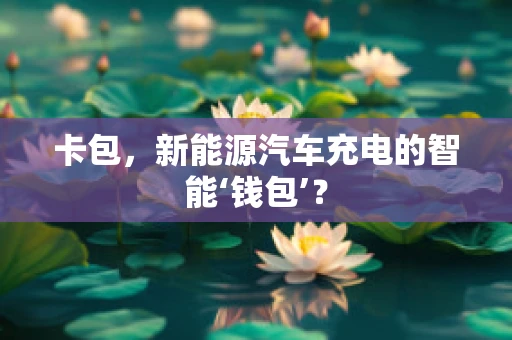 卡包，新能源汽车充电的智能‘钱包’？