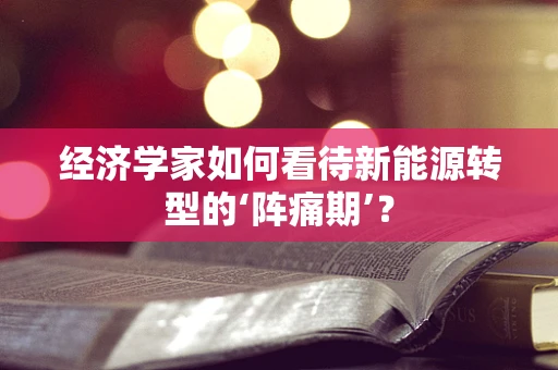 经济学家如何看待新能源转型的‘阵痛期’？