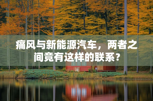 痛风与新能源汽车，两者之间竟有这样的联系？
