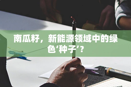 南瓜籽，新能源领域中的绿色‘种子’？