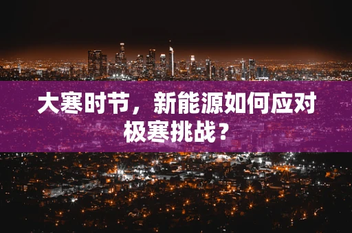 大寒时节，新能源如何应对极寒挑战？