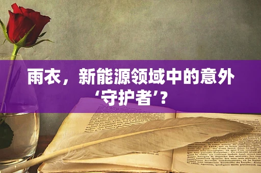 雨衣，新能源领域中的意外‘守护者’？
