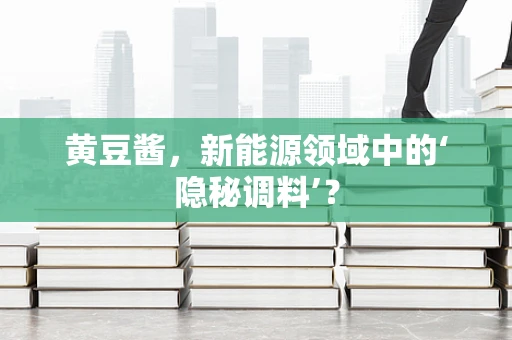 黄豆酱，新能源领域中的‘隐秘调料’？