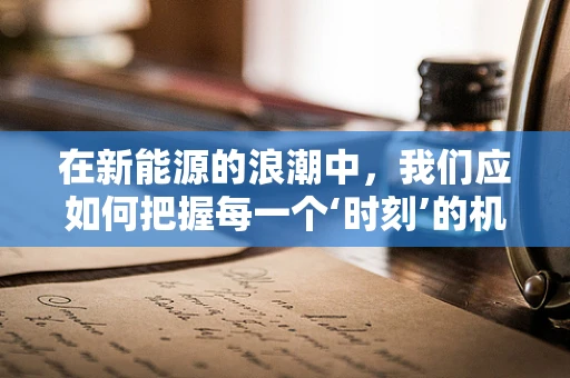 在新能源的浪潮中，我们应如何把握每一个‘时刻’的机遇？