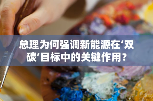 总理为何强调新能源在‘双碳’目标中的关键作用？