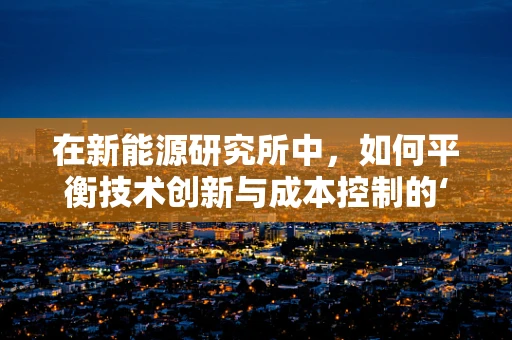 在新能源研究所中，如何平衡技术创新与成本控制的‘双刃剑’？
