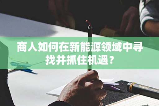 商人如何在新能源领域中寻找并抓住机遇？