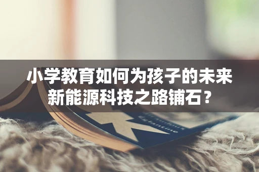 小学教育如何为孩子的未来新能源科技之路铺石？