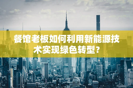 餐馆老板如何利用新能源技术实现绿色转型？