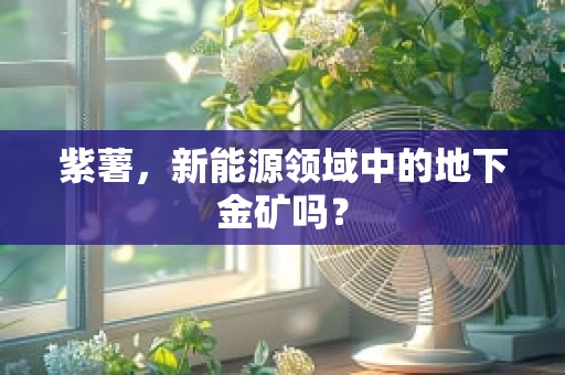 紫薯，新能源领域中的地下金矿吗？