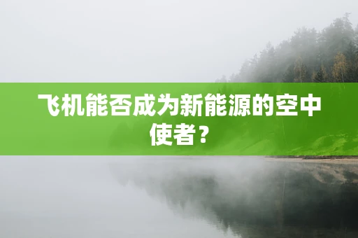 飞机能否成为新能源的空中使者？
