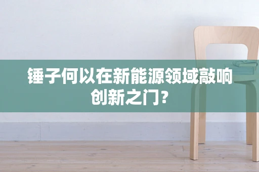 锤子何以在新能源领域敲响创新之门？