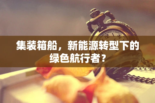 集装箱船，新能源转型下的绿色航行者？