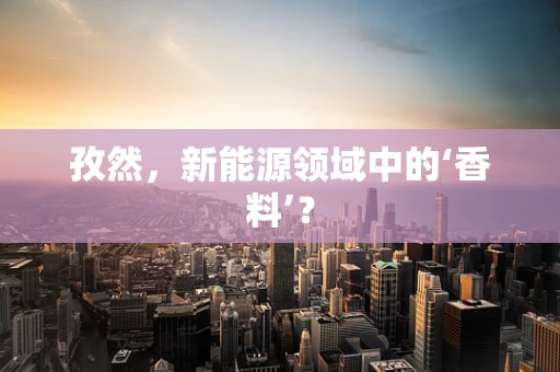孜然，新能源领域中的‘香料’？