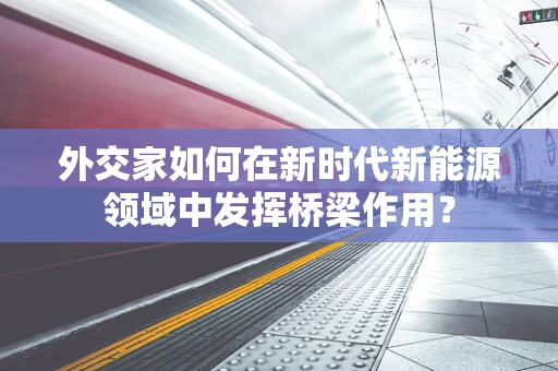 外交家如何在新时代新能源领域中发挥桥梁作用？