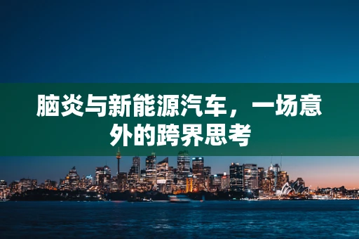 脑炎与新能源汽车，一场意外的跨界思考