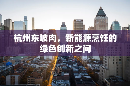 杭州东坡肉，新能源烹饪的绿色创新之问