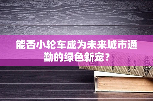 能否小轮车成为未来城市通勤的绿色新宠？
