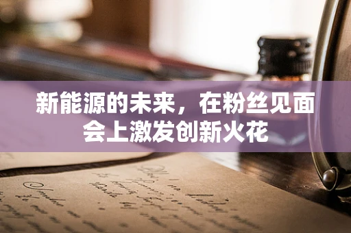 新能源的未来，在粉丝见面会上激发创新火花