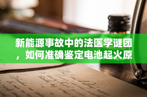 新能源事故中的法医学谜团，如何准确鉴定电池起火原因？