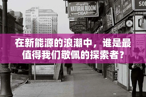 在新能源的浪潮中，谁是最值得我们敬佩的探索者？