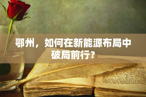 鄂州，如何在新能源布局中破局前行？