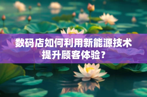 数码店如何利用新能源技术提升顾客体验？