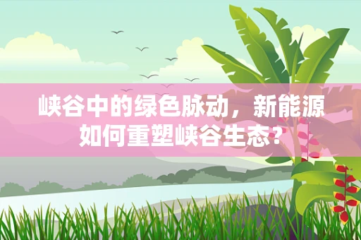 峡谷中的绿色脉动，新能源如何重塑峡谷生态？