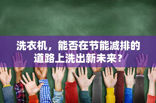 洗衣机，能否在节能减排的道路上洗出新未来？