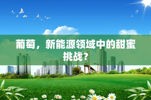 葡萄，新能源领域中的甜蜜挑战？