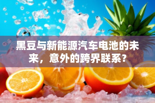 黑豆与新能源汽车电池的未来，意外的跨界联系？