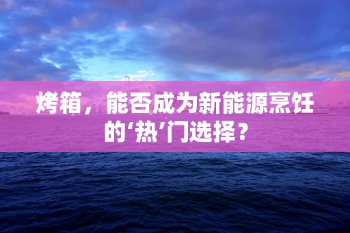 烤箱，能否成为新能源烹饪的‘热’门选择？