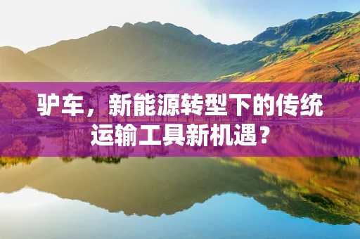 驴车，新能源转型下的传统运输工具新机遇？