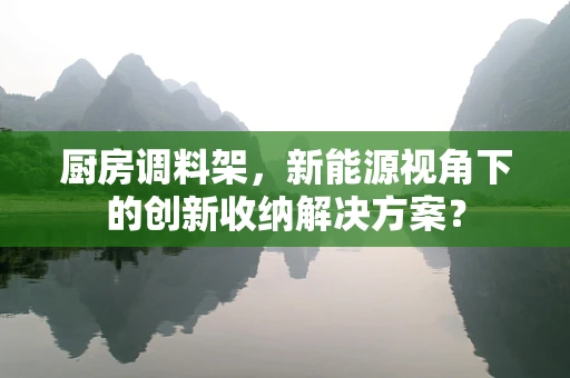 厨房调料架，新能源视角下的创新收纳解决方案？