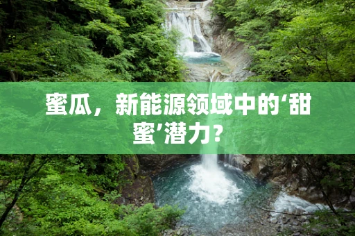 蜜瓜，新能源领域中的‘甜蜜’潜力？