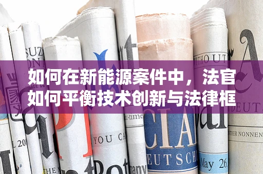 如何在新能源案件中，法官如何平衡技术创新与法律框架的绿色裁决？