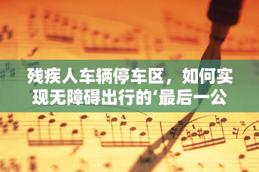 残疾人车辆停车区，如何实现无障碍出行的‘最后一公里’？