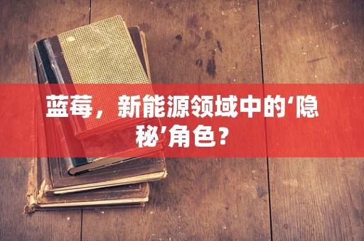 蓝莓，新能源领域中的‘隐秘’角色？