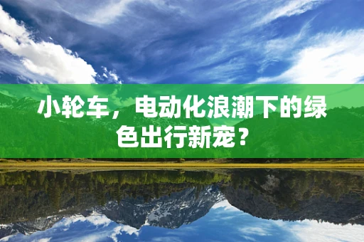 小轮车，电动化浪潮下的绿色出行新宠？
